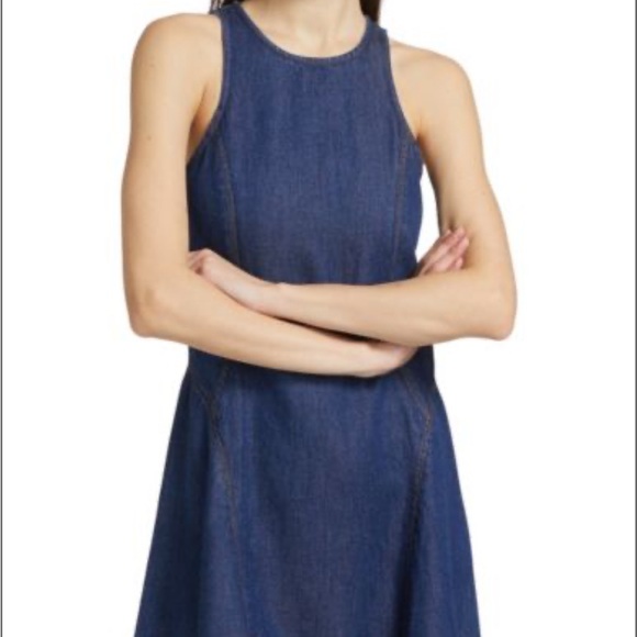 RE/DONE Denim Split-Front Racerback Minidress NWT - Picture 1 of 6